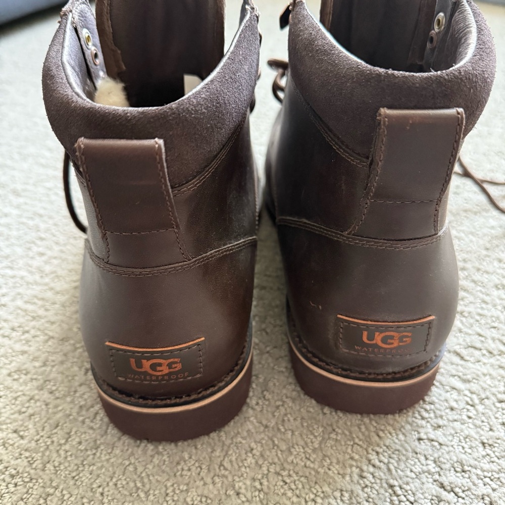 UGG Men's Dark Brown Waterproof Boots - Picture 4 of 7